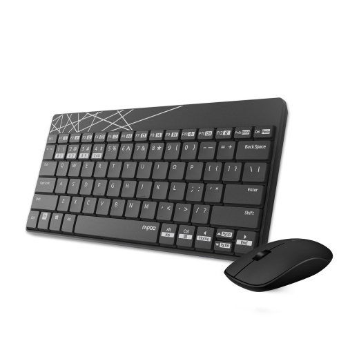 Комплект (клавиатура, мышь) Rapoo 8000M Wireless Black - 3