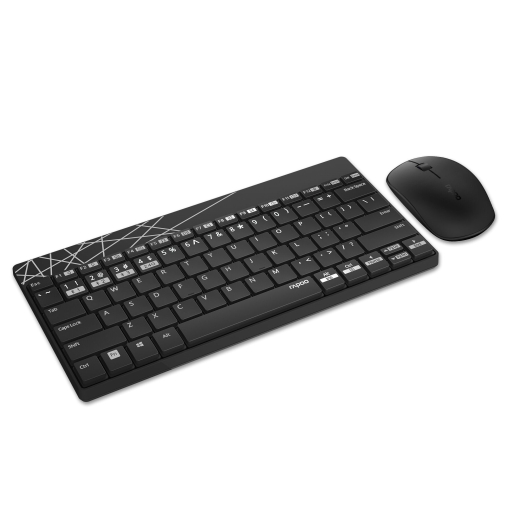 Комплект (клавиатура, мышь) Rapoo 8000M Wireless Black - 4