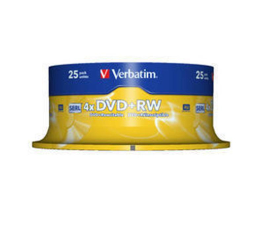 Комплект пустых дисков  DVD+RW Verbatim (43489) 4.7GB 4x Cake, 25 шт Silver - 2