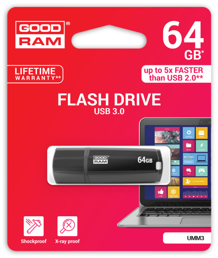 Флеш-накопитель USB3.0 64GB GOODRAM UMM3 (Mimic) Black (UMM3-0640K0R11) - 5