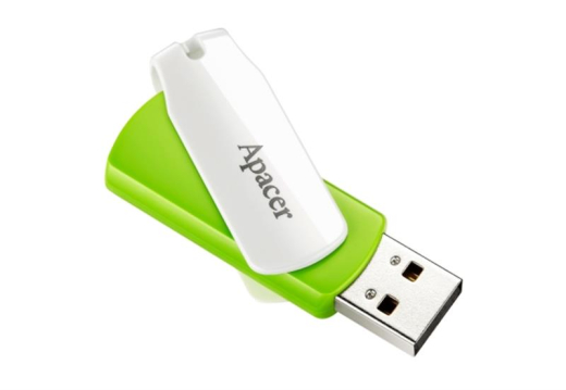 Флеш-накопитель USB 64GB Apacer AH335 White/Green (AP64GAH335G-1) - 3