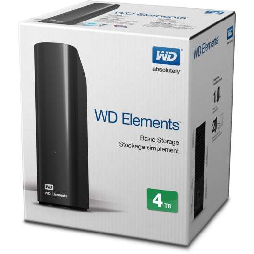 Жесткий диск ext 3,5" USB 4,0 Тб WD Elements Desktop (WDBWLG0040HBK-EESN) - 2