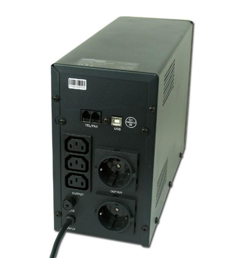 ИБП EnerGenie EG-UPS-034 1500VA, Line Int., AVR, 3xIEC+2xSchuko, USB, LCD, RJ11 - 2