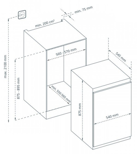 Морозильна камера Vestfrost VR-BS14502M0 - 3
