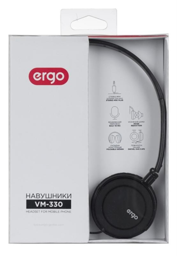 Навушники з мікрофоном ERGO VM-330 Black - 5