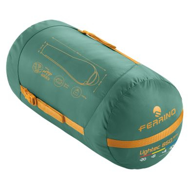 Спальний мішок Ferrino Lightec SM 850/+4°C Green/Yellow (Left) - 3