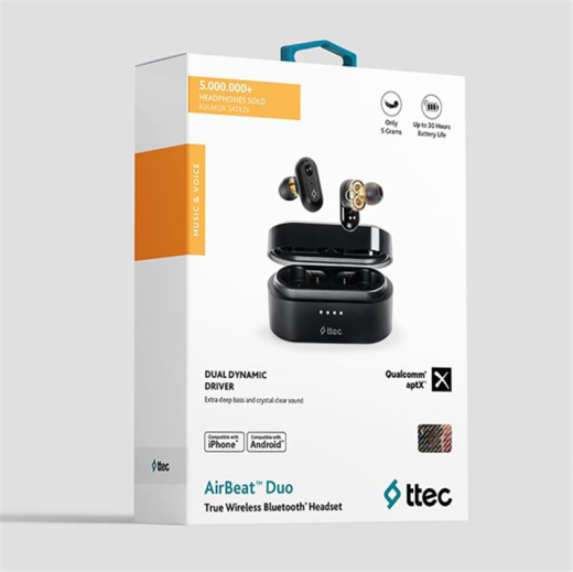 Навушники Ttec Airbeat Duo True Wireless Headsets Black (2KM127S) - 5