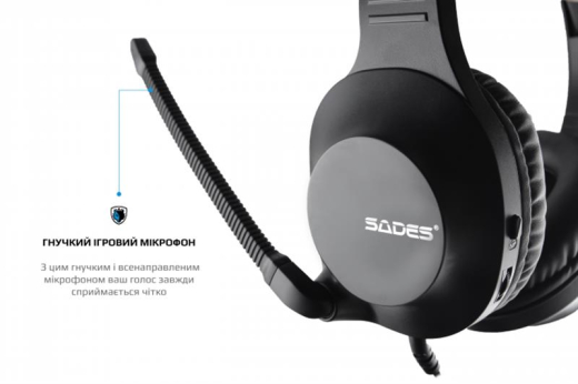 Комп'ютерна гарнітура Sades SA-721 Spirits Black (sa721bkj) - 5