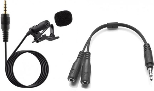 Микрофон XoKo MC-100 + Сплитер 3.5 мм (XK-MC100BK) - 3