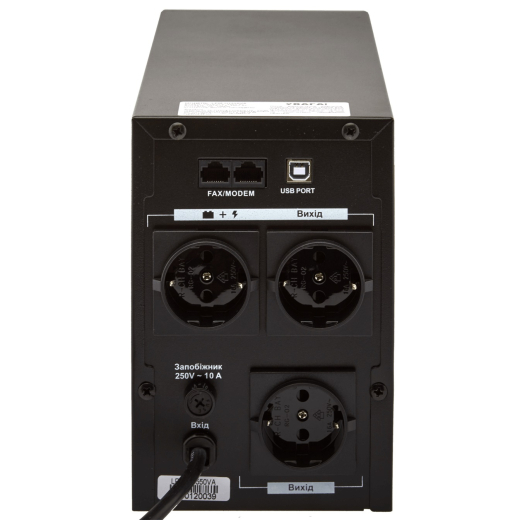 ИБП LogicPower LPM-UL1550VA, Lin.int., AVR, 3 x евро, USB, LCD, металл - 4