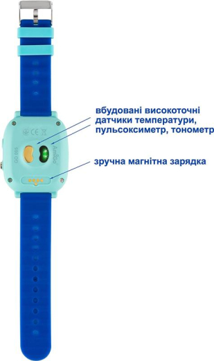 Дитячий розумний годинник AmiGo GO005 4G WIFI Thermometer Blue - 7
