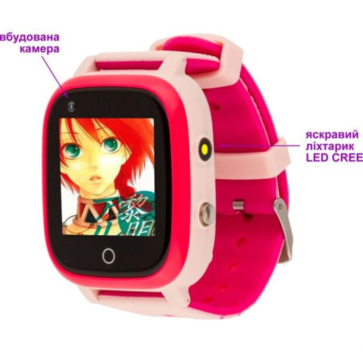 Детские умные часы AmiGo GO005 4G WIFI Thermometer Pink - 7