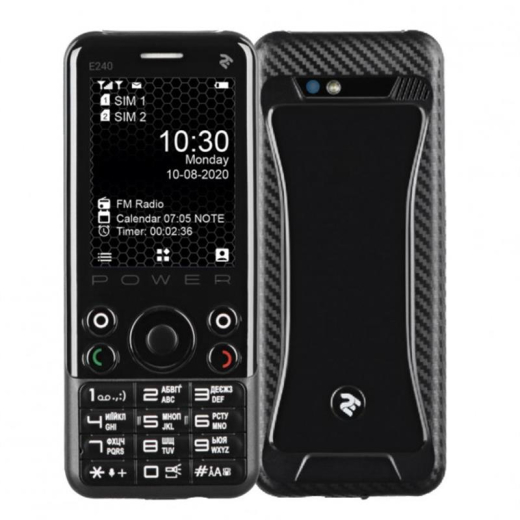 Мобильный телефон 2E E240 Power DualSim Black (680576170088) - 1