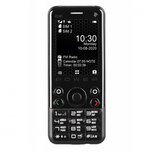 Мобильный телефон 2E E240 Power DualSim Black (680576170088) - 2