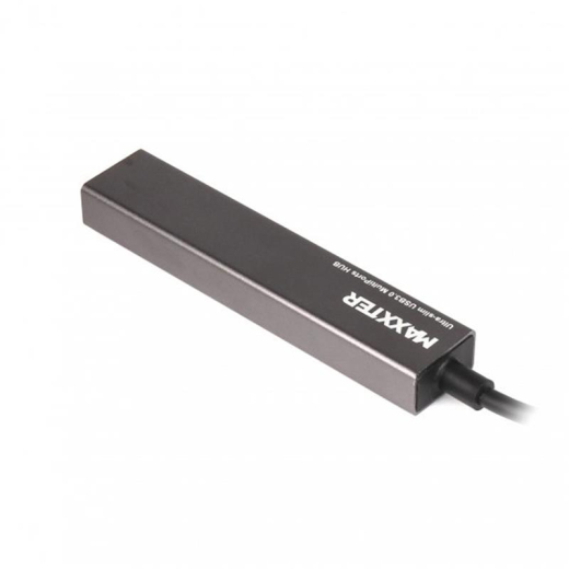 Мультипортовый адаптер Maxxter USB Type-C 4хUSB3.0 Dark Grey (HU3C-4P-02) - 2