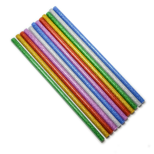 Клеевые стержни Stark 7,2*200 мм, 12 шт, цветные с блестками (525072012) - 3