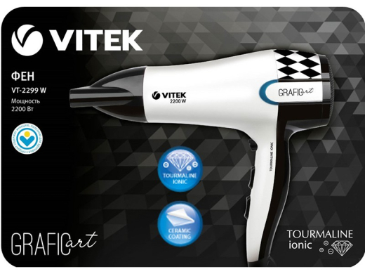 Фен Vitek VT-2299 W - 1