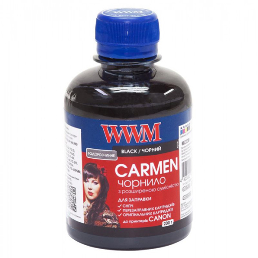 Водорозчинне чорнило для принтера WWM CARMEN для Canon 200г Black (CU/B) - 1