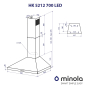 Витяжка купольна Minola HK 5212 IV 700 LED - 10