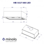 Витяжка повновбудована Minola HBI 5327 WH 800 LED - 9
