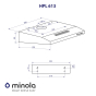 Витяжка плоска Minola HPL 613 WH - 10