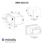 Вбудована мікрохвильова піч Minola BWO 2022 SS - 15