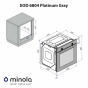Духова шафа електрична Minola EOD 6804 Platinum Gray - 14