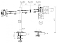 Настольная стойка Brateck LDT66-C024 Black - 3