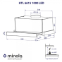 Телескопічна витяжка Minola HTL 6615 I 1000 LED - 5