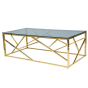 Кофейный столик Signal Escada A дымчатое стекло / золото, 60x120см - 1