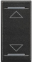 Bticino Axolute Клавиши с символами для авт. 2 функ. - 1 мод, ВВЕРХ-ВНИЗ, цвет антрацит - 1
