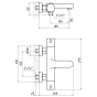 Змішувач термостатичний для ванни Qtap Votice 30T105-1GC - 2