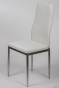 4 кресла  MWM  k1 эко кожа белые, серебряные ноги / 838E-788BI - 3