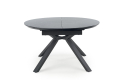 Розкладний стіл Halmar VERTIGO 130 см чорний мармур/чорний - 2