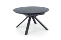 Розкладний стіл Halmar VERTIGO 130 см чорний мармур/чорний - 7