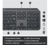 Клавіатура Logitech MX Keys Advanced Wireless Illuminated Graphite (920-009415) - 8