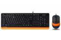 Комплект (клавіатура, миша) A4Tech F1010 Black/Orange USB - 1