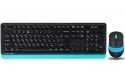 Комплект (клавиатура, мышь) беспроводной A4Tech FG1010 Black/Blue USB - 1