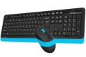 Комплект (клавиатура, мышь) беспроводной A4Tech FG1010 Black/Blue USB - 2