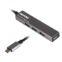 Мультипортовый адаптер Maxxter USB Type-C 4хUSB3.0 Dark Grey (HU3C-4P-02) - 1