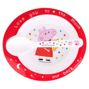 Дитячий набір тарілка і ложка Stor Peppa Pig (13478) Дитячий набір тарілка і ложка Stor Peppa Pig (13478)