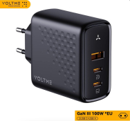 Зарядний пристрій Voltme Revo 100 W GaN III/V-Dynamic/PD3.0/QC3.0/PPS Black Зарядний пристрій Voltme Revo 100 W GaN III/V-Dynamic/PD3.0/QC3.0/PPS Black