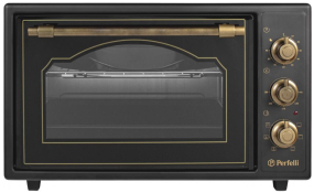 Духовка настільна Perfelli LAGGIO 37 BLACK RETRO Духовка настільна Perfelli LAGGIO 37 BLACK RETRO