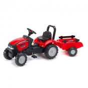 Дитячий трактор на педалях з причепом Falk 961B CASE IH Червоний Дитячий трактор на педалях з причепом Falk 961B CASE IH Червоний