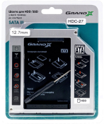 Адаптер Grand-X для підключення HDD 2.5" у відсік ноутбука SATA3 12.7мм (HDC-27) Адаптер Grand-X для підключення HDD 2.5" у відсік ноутбука SATA3 12.7мм (HDC-27)