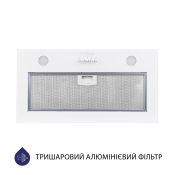 Витяжка повновбудована Minola HBI 52621 WH GLASS 700 LED Витяжка повновбудована Minola HBI 52621 WH GLASS 700 LED