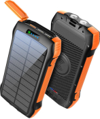 Зовнішній акумулятор (павербанк) із сонячною панеллю Promate SolarTank-20PDQI 20W 20000mAh Black (solartank-20pdqi.black) Зовнішній акумулятор (павербанк) із сонячною панеллю Promate SolarTank-20PDQI 20W 20000mAh Black (solartank-20pdqi.black)