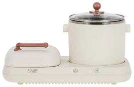 Электрическая плита с кастрюлей и грилем Adler AD 6421 2 w 1
