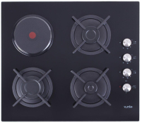 Комбинированная варочная поверхность VENTOLUX HSF631-A3G CS (BK)