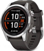 Смарт-часы Garmin Fenix 7S Pro Solar Silver w. Graphite Band (010-02776-00/01)